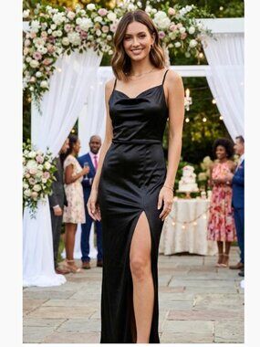 NWT Vibe Sportswear Silky Slip Dress Black